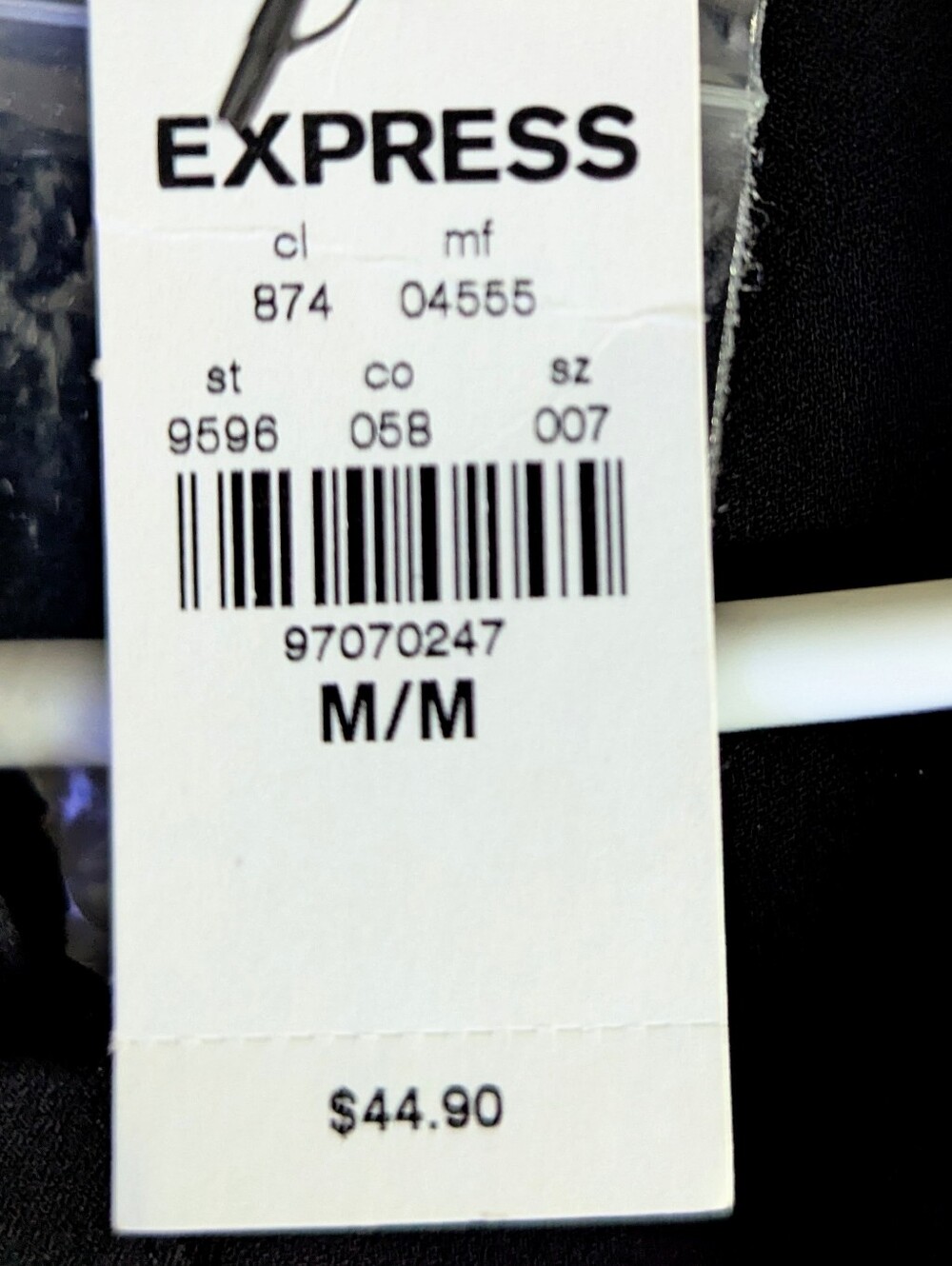 Express The Portofino Shirt Original Fit Black Sleeveless Button Front Sz M NEW - Picture 9 of 9